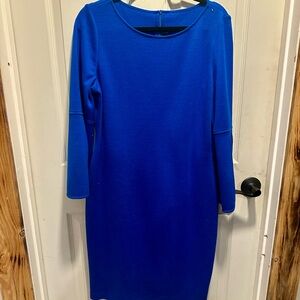 St. John Royal Blue 3/4 Sleeve Dress